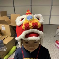 Luna China New Year Crochet Hat For 0-4 Years Old