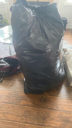 Black bag with clothes