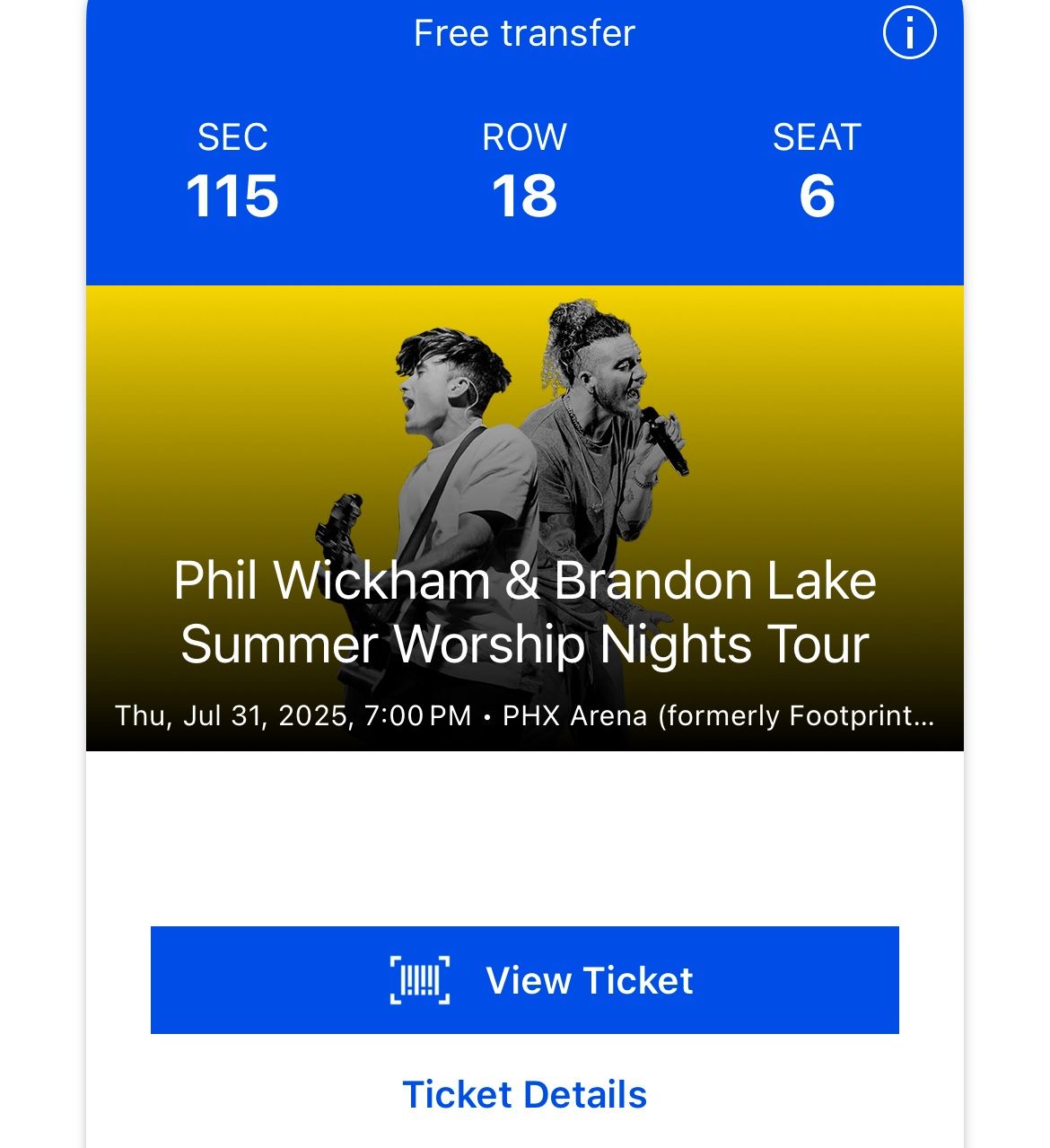Phil wick Brandon lake Concert