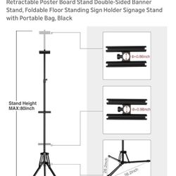 Tripod Stand Adjusting Sign Holder Art Display 