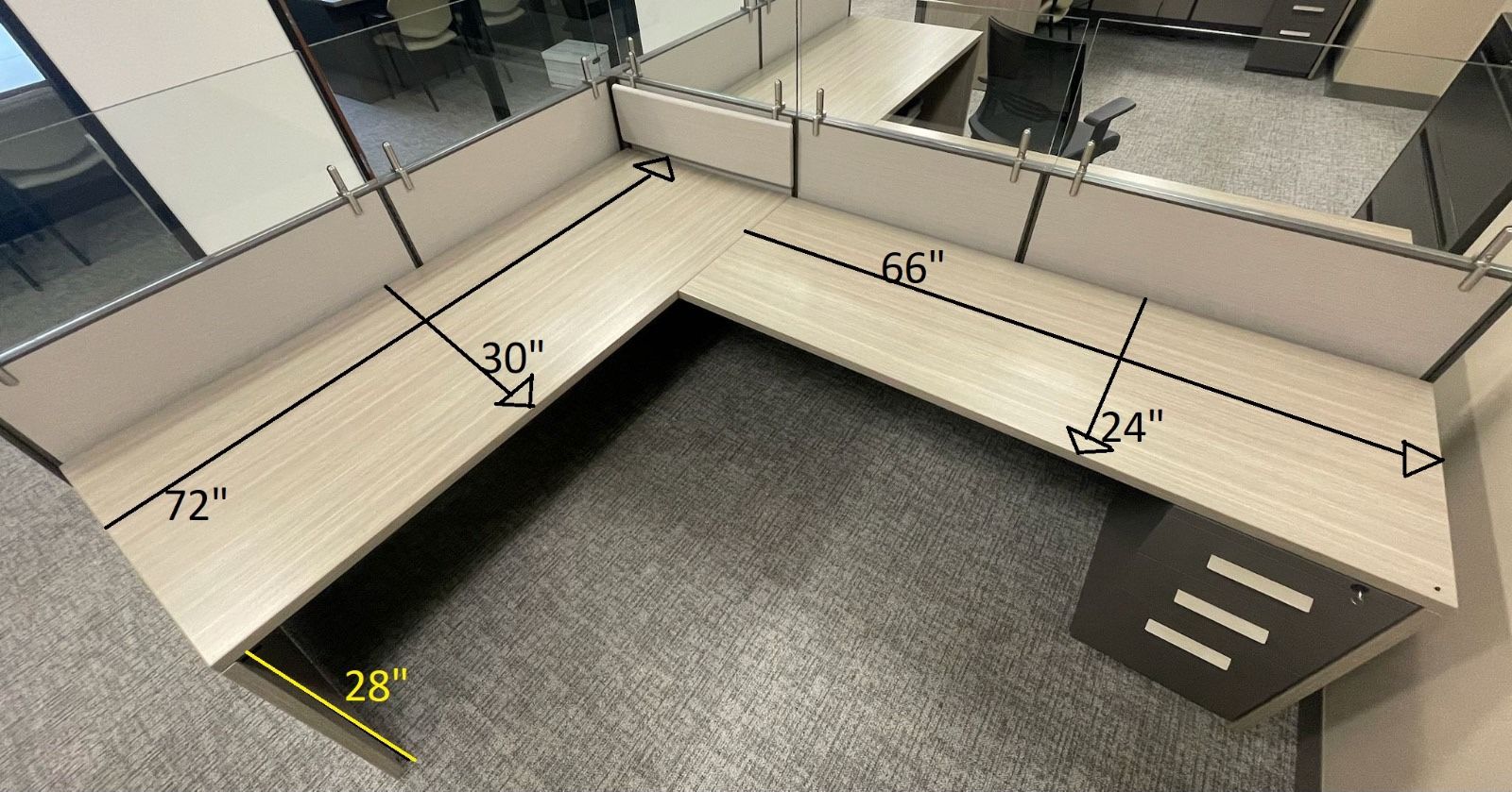 Office Desk With Partition Panels