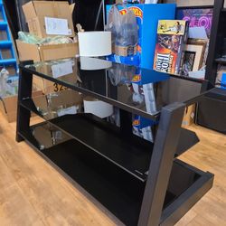 3 Tier Glass Entertainment Table 