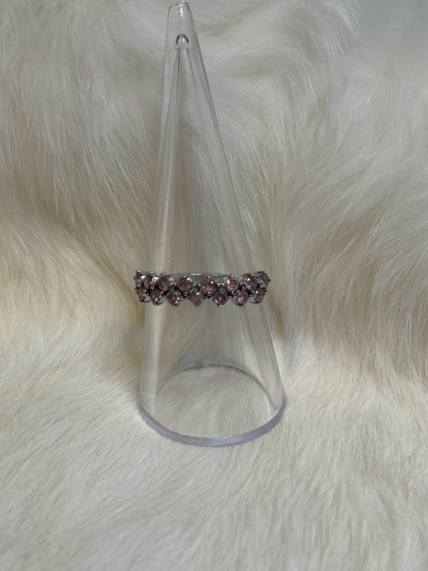 Rose Quartz In Sterling Silver Size 8