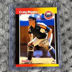 1989 Donruss Craig Biggio Baseball Card