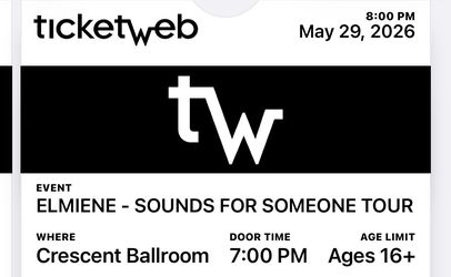 Elmiene concert tickets tonight