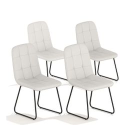 Set of 4 Modern Faux Leather Dining Chairs for Kitchen Living Dining Room - Stylish Furniture Set for Home Decor - Comfortable Seating

New conditiom