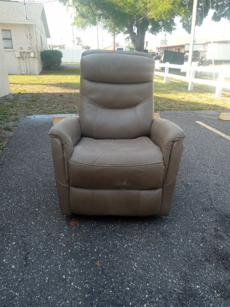 Leather, Swivel, Recliner Chair 
