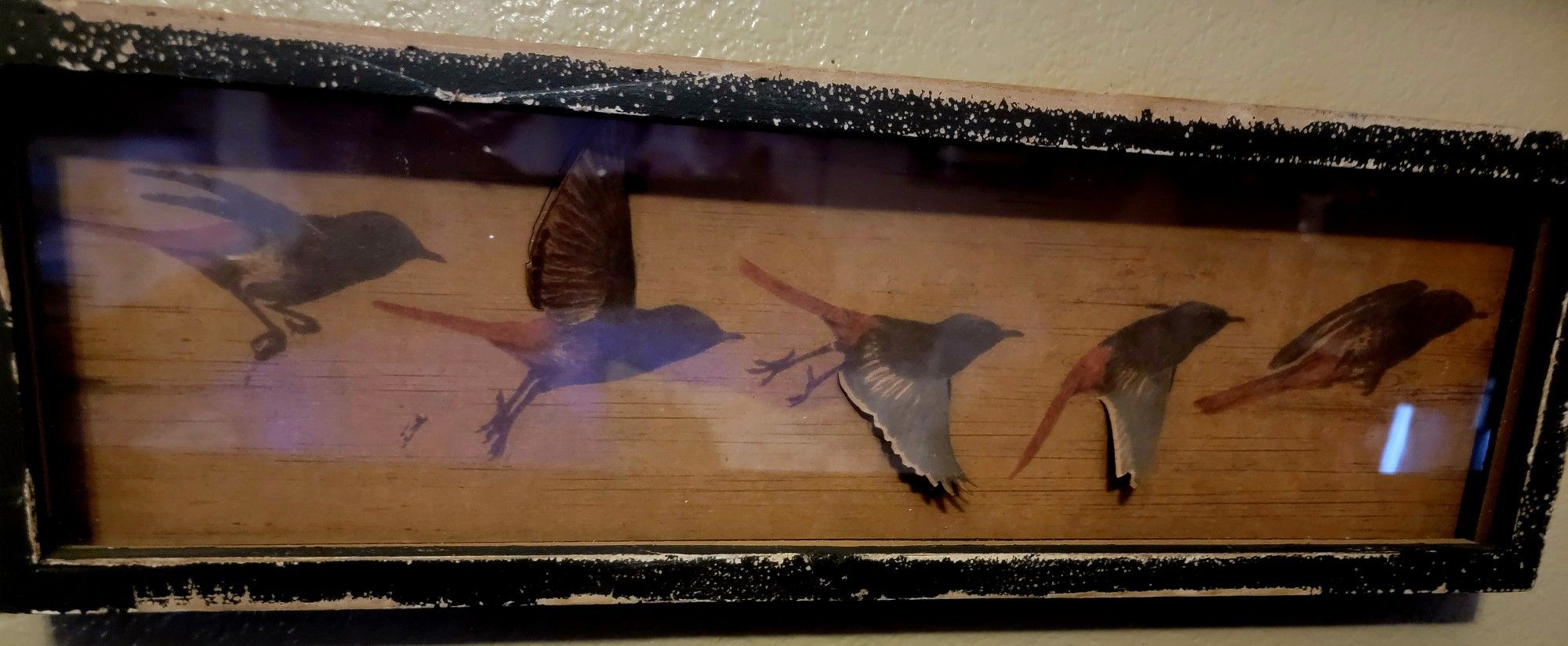 Vintage Wooden Bird Picture