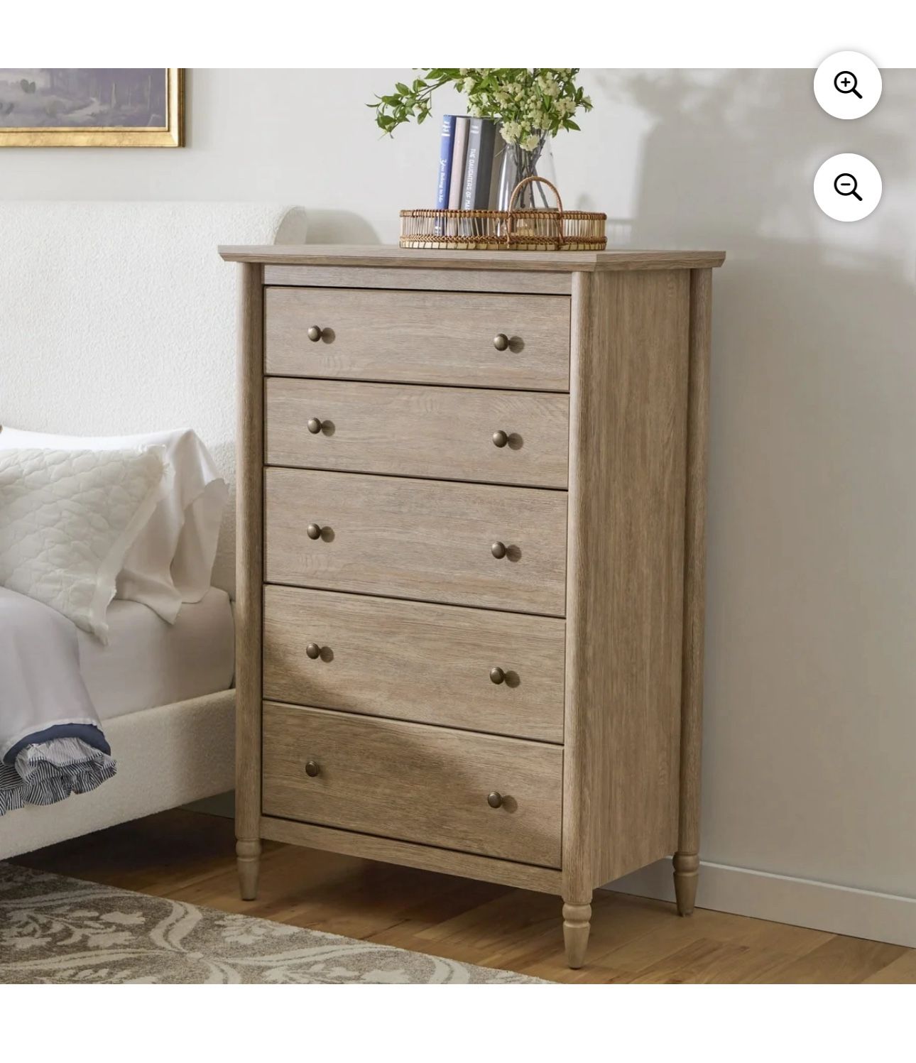 My Texas House Monroe 5-Drawer Dresser, Brushed Oak Finish