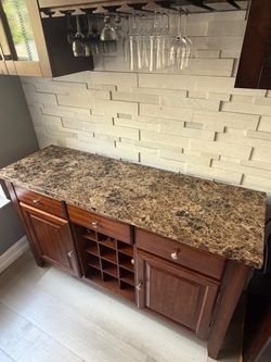 Juego de comedor con cubierta de imitación de marmol / sideboard