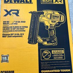 Tool Savings🔥DEWALT 20V MAX XR Lithium-Ion Electric Cordless 18-Gauge Brad Nailer (Tool Only)