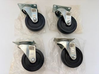 (4) Harbor Freight 4in Polyurethane Swivel Caster Wheels 330 lb. Capacity 69847
