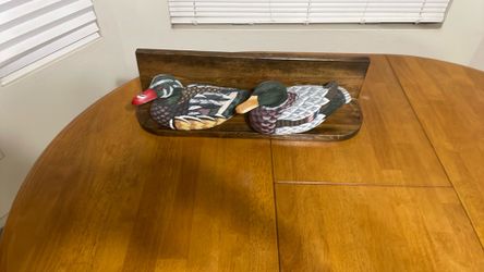 Hand carved painted ducks