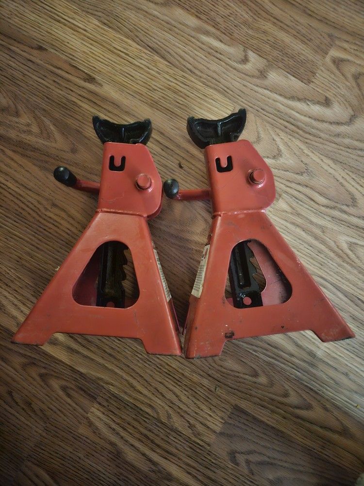 Pair Hyper Tough 2-Ton Jack Stands - Heavy Duty Car Support Set