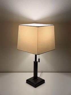 Table lamp for bedroom with power outlet. Bedside lamp only one