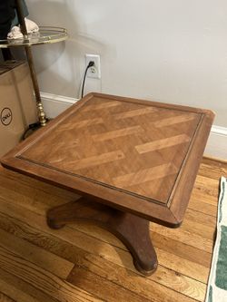 Vintage Solid Wood End Table 