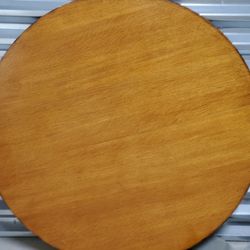 Solid Oak Wood Table And 6 Chairs W Leaf