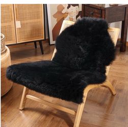 Real Sheepskin Black Hide