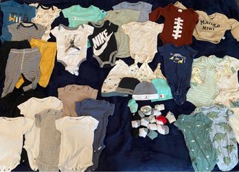 Baby Boy 3–6 Month Clothing Lot | 40+ Pieces | Gerber, Nike, Jordan, Champion & More