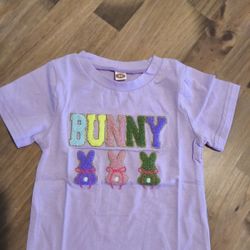 Cute Purple Bunny Kids T-shirt Size 3-4 years