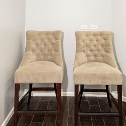 Upholstered  Bar Chairs - 2 Together