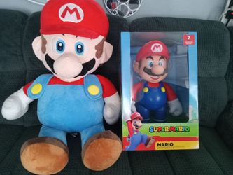 Super Mario Figure and stuffed mario $125