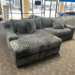Big Soft Grey Sectional Couch
