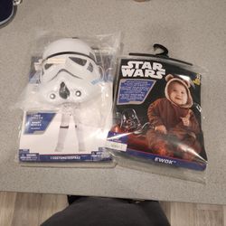 Stormtrooper And Ewok Costumes Together 