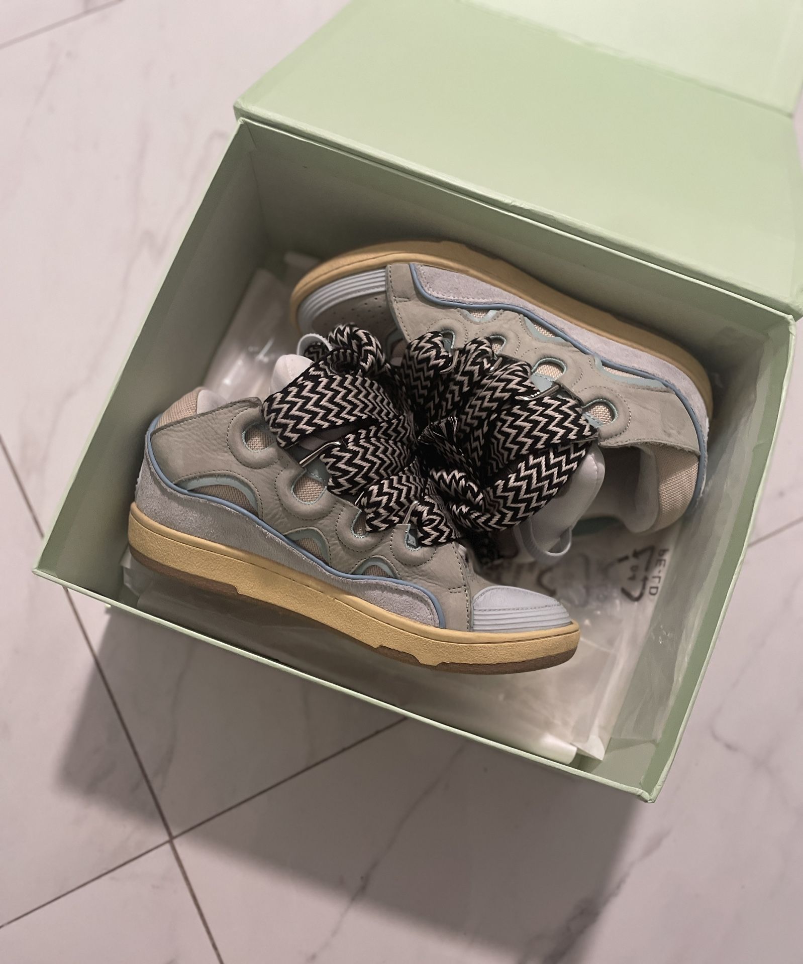 Lanvin Pale Blue Sneakers – Size 42 (Worn Once w/ Box)