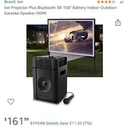 wireless projector and bluetooth speakers 