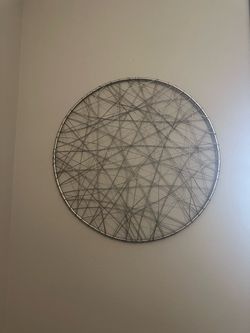Round Metal Wire Wall Art Sculpture