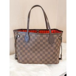 AUTHENTIC Louis Vuitton Damier Ebene Neverfull PM Cherry