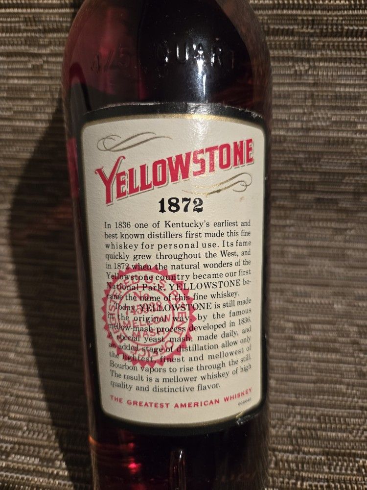 Antique 1977 Yellowstone Bourbon Bottle