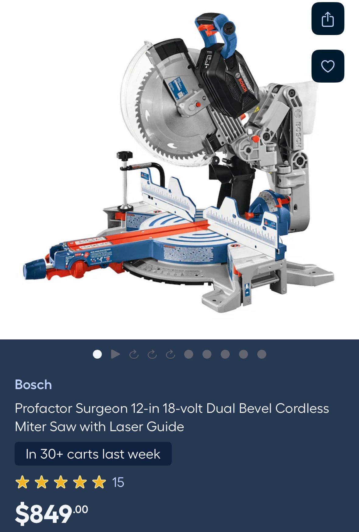 BOSCH 12 INCH 18V MITER SAW