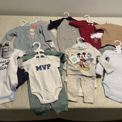 9 Nwt 3-6 Months Baby Clothes Mickey Disney Baby Gap Carters Shoes Hat Shorts