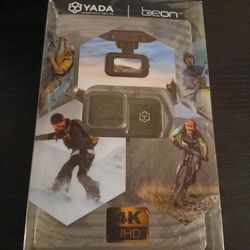 YADA BEON 4K Mini Dash Cam Action Body Cam 2-in-1, App Compatible, WiFi, GPS and Smart G-Sensor, 680mAh Battery, 64GB SD Card 