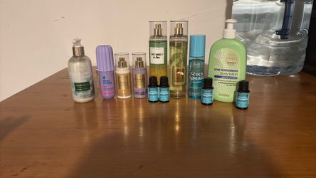 Different body sprays, and lotions and oils