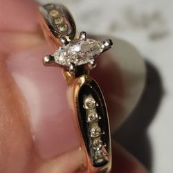 Diamond Ring 14kt  1/4CT TW I LOVE YOU RING