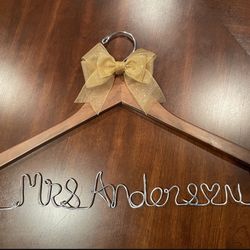 New Handmade Name Wedding Hanger, Personalize Name Hanger, Wedding Gift