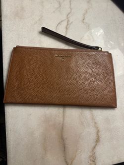 Michael Kors Brown Leather Wristlet