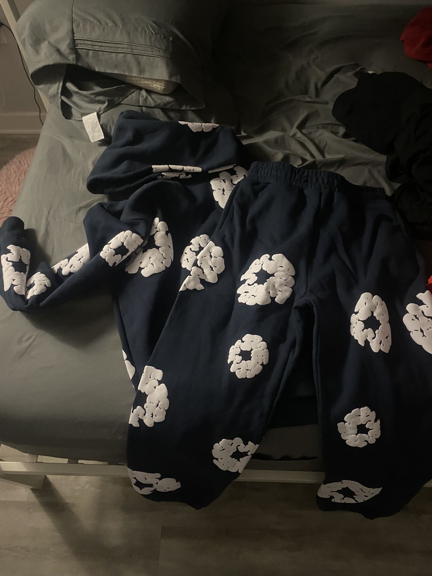 Navy Blue Denim tear