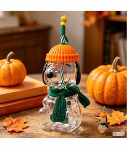 Starbucks Snoopy Peanut Glass Cup