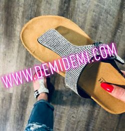 Birkenstock Style Swarovski Slides, Newest Styles, **BRAND NEW IN BOX, ALL SIZES