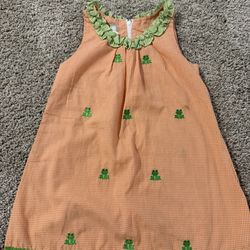 Toddler girl frog dress
