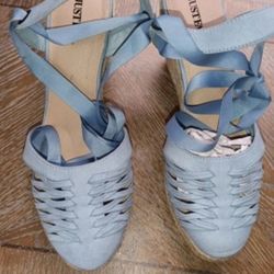 New Sz 10 WEDG STRAPPY ESPALDIA SHOES 