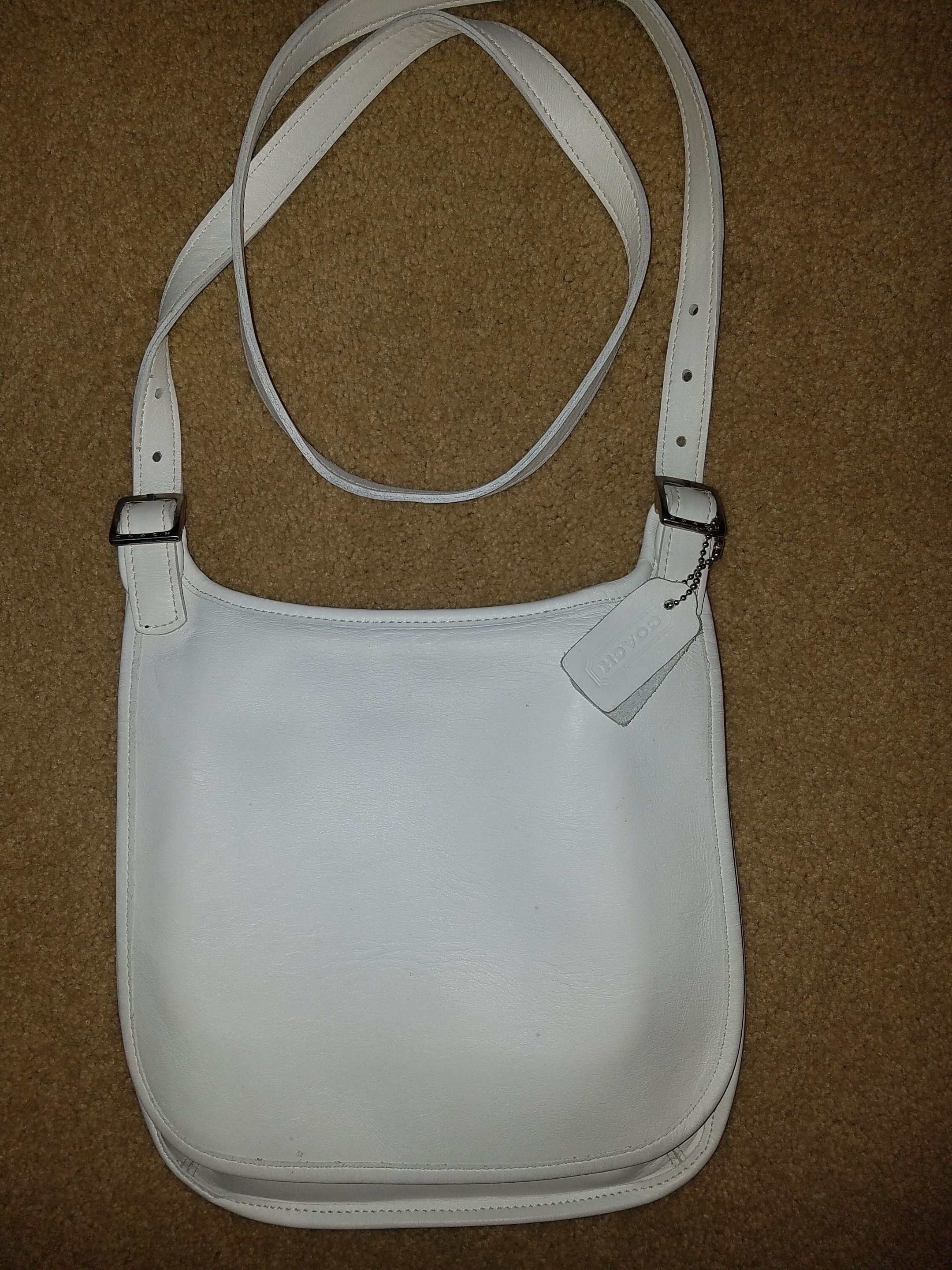 COACH ERGO Vintage White Leather HOBO SHOULDER BAG PURSE 9020