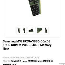 Samsung M321R2GA3BB6-CQKDS 16GB RDIMM PC5-38400R Memory New