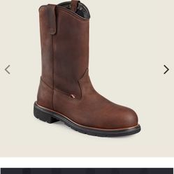 SIZE 7.5 RED WING DINAFORCE WATERPROOF LEATHER SOFT TOE BOOTS BRAND NEW 