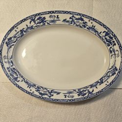 Antique In Mint Cond. 119 Years Old Noritake Royal Sometime Willow Platter, Like New!!!!