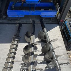 Skid Steer Auger Kit 6” 12” 14” bobcat Auger Attachment New